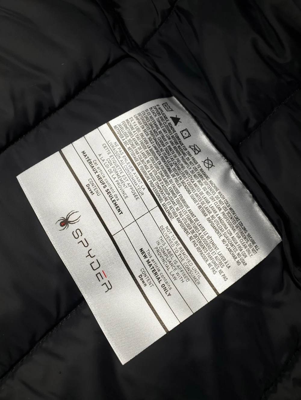 Spyder Pelmo Goose Down Puffer Jacket Mens Small 550 Lightweight Insulated NEW - Picture 12 of 14